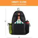 Masaya Compact Pickleball Sling Bag  18L, Fits 3 Paddles  Lightweight, Durable, Water-Resistant, Minimal Branding, Fence Hook, Water Bottle Holder, Multi-Pocket, Adjustable Strap (Black)