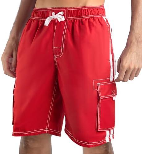 Kanu Surf Men's Barracuda Swim Trunks (Regular & Extended Sizes), Red, 4X 