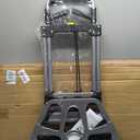 Teprovo Folding Hand Truck Dolly Cart,340LB Capacity Portable Aluminum Dolly Cart with Telescoping Handle and 7 Inch Rubber Wheels for Moving,Shopping,Travel,Office Use