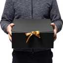 Mcfleet Black Gift Boxes with Lids 12x12x5 Inches 10 Pack Groomsmen Proposal Boxes Cardboard Gift Box for Presents, Craft Boxes for Christmas, Wedding, Graduation, Holiday, Birthday Gift Packaging