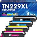 TN229 TN229XL 229XL MFC-L3780CDW Toner Cartridges: Compatible for Brother TN229XL TN229 TN 229 HL-L3220CDW HL-L3280CDW MFC-L3720CDW HL-L3300CDW HL-L3295CDW Printer ( 229XL Toner Cartridges 4 Pack)