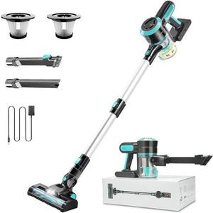 Cordless Vacuum Cleaner 25Kpa Strong Suction,45 mins Runtime, 4-in-1 Vacuum Cleaner with Detachable 2200mAh Rechargeable Battery, Lightweight Stick Vacuum for Hardwood Floor Pet Hair A19 150R
