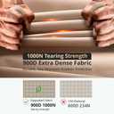 QH.HOME [2025 Upgraded 900D Fabric] Fire Pit Cover Round for Solo Stove Bonfire 22",Strong Tear Resistant ,Waterproof Firepit Accessories for Gas/Table/Bowl Fire pits - 23" D X 16" H-Wheat