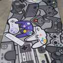 Warm Tower Large Area Game Rugs Living Room , Bedroom Game Rugs Boys Room, Video Game Room Area Rugs , Kids Room Rugs Game RugsGrey, 59 x 94 inch