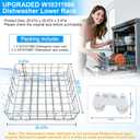 UPGRADED W10311986 W10380384 Dishwasher Lower Rack Assembly for Whirlpool Kenmore Dishwasher Rack Replacement Parts,W10311986 W11158802 Whirlpool Dishwasher Bottom Rack with Wheel Dishrack
