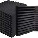 Ikaufen 48 Pack Acoustic Foam Panels, 2" X 12" X 12" Studio Foam Wedges, High Density and Flame Retardant Sound Proof Foam Panels for Wall and Ceiling (48 Pack-2)
