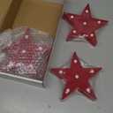 4 Pieces Star Night Lights Star Shaped LED Plastic Sign Lighted Star Marquee Lights Star Shaped Desk Lamp for Kids, Baby, Child, Girl Gift, Nursery Room (Red)