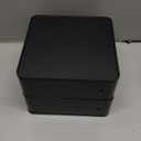 CHANCETSUI Black desk organizer for men: Multi function countertop container for gaming desk, workstation, bathroom storage, square storage box for black aesthetic