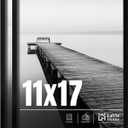 LaVie Home 11x17 Picture Frame 2 pack, Display Pictures 11 x 17 Poster Frame, 11x17 Black Photo Frame with HD Plexiglass, Display Frame for Vertical or Horizontal, Classic Collection