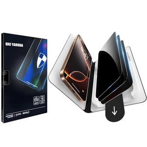 2 x QXC YABUDA Privacy Screen Protector for iPhone 15 6.7 Inch,Anti-Spy[Anti-Peeping],Full Screen 9H Tempered Glass,[Auto Alignment Kit], Bubble Free,Compatible with iPhone 15,16,14 pro,Case Friendly