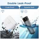 Travel Bottles with Case, 4x2oz TSA Approved, Leak-Proof, Press to Unlock, Compact & Portable Travel Toiletries (White)