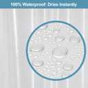 2 x YellyHommy Clear Waterproof Plastic Snap in Shower Curtain Liner Replacement with 2 Magnets 71" W x 66" L for 72" W x 87" L Transparent