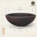 ARBORA 21" Santorini Bowl Planter - Lightweight Polyresin Outdoor Plant Pot