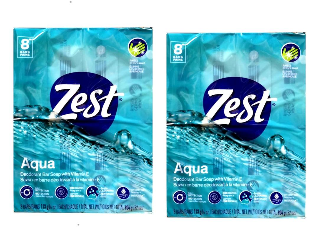 Zest Aqua Bar Soap 4 Ounce Bars, 17-Count