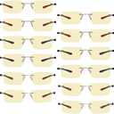 Eyekepper Blue Light Blocking Glasses - 3 Pack Rimless Computer Readers, 12 Piece