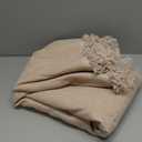 MYSKY HOME Khaki Sectional Sofa Covers Chenille Couch Cover for Dogs Solid Sofa Cover for 3 Cushion Couch Washable Couch Covers with Tassel Edge L Shape Sofa Throw Large Sofa Slipcover, 91" X134"