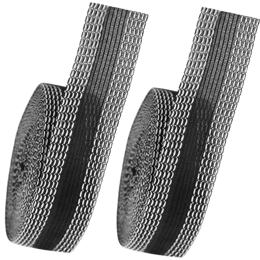 2 Rolls Iron-on Instant Hem Tape, 5.5 Yard Washable Hem Adhesive Tape, Permanent No Sew Hemming Tape, Trousers Edge Modified Strips, Fabric Fuse Tape for Pants, Curtain Hem, Tablecloth, Black