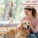 Dog Wind Chimes for Outside, Hanging Metal Windchimes Outdoors for Garden, Patio, Yard, Dog Lover Gifts for Women, Men, Garden Decor, Birthday, Festival, Sympathy Memorial Gift with Box