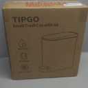 TIPGO Slim Bathroom Trash Can with Lid Soft Close, Step Pedal, 6 Liter / 1.6 Gallon Stainless Steel Trash Bin, Small Garbage Cans for Bedroom, Office, Kitchen (Matte Black)
