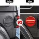 JWWY for JL Wrangler Fuel Tank Cover Gas Cap Petrol Tank Fuel Filler Cover Trim Fit for 2018-2025+ Jeep Wrangler Exterior Accessories JL 2/4 Door Aluminum Alloy Red