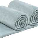 EIUE Comfortable Flannel Fleece Blanket,2 Packs Throw Size Lightweight Nap Quilt Blanket for Home, Office and Outdoor Travel,for Adults and Kids.(2 Packs,40x60 inch)