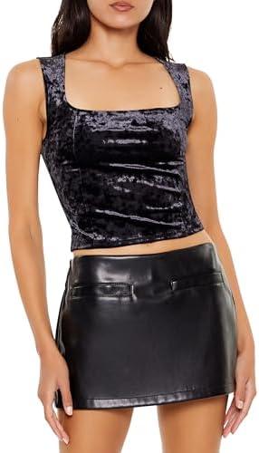 Forever 21 Women's Crushed Velvet Crop Top. Size XS