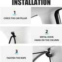 Car Privacy Curtains Set, Universal Fit Auto Blackout Curtains Baby Shades for Travel Camping Nap Sleeping in Car SUV Van (2 * Set of 3PCS Black)