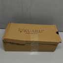 KuaiLu Mens Recovery Sandals Orthotic Arch Support Open Toe Sport Slides Thick Cushion Orthopedic Plantar Fasciitis Slip On Wide Width Summer Pool Beach Waterproof (10, Blue White)