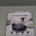 Ukeetap 10" Pro Chicken Shredder Tool Twist Large for Kitchen, BPA-Free Food-Safe Meat Grinder, Visible Chicken Breast Meat Shredder with Strong Anti-Slip Bottom & Ergonomic Handle, Black