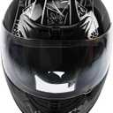 TCMT Full Face Motorcycle Helmet for Adults Men Women, Lightweight Polycarbonate Street Bike Dirt Bike Helmet with Anti-Scratch Mirror Shield and Removable Liner, DOT Approved L