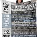 Gifts for Him/Husband/Men,Husband Birthday Gift from Wife,Anniversary Romantic Presents I Love You Gifts Blanket 60x50in (Husband Gift)