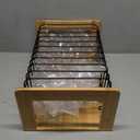 Youeon Vertical Clipboard Holder, 12 Slot Bamboo and Metal Clipboard Stand, Desk File Organizer Storage Rack for Home, Office, Classroom, No Assembly Required