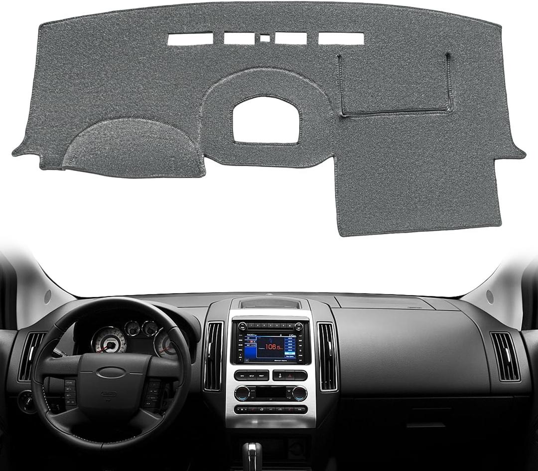 Dash Cover Mat Custom Fit for Ford Edge Dashboard Cover Pad Cap Carpet Protector F205 (Dark Gray)