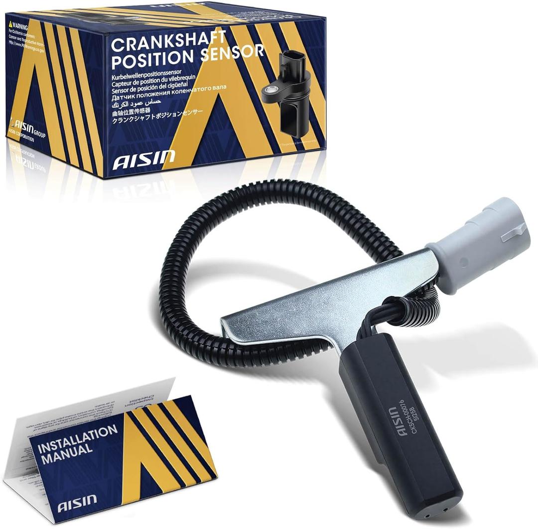 AISIN CKSCH-00076 Engine Crankshaft Position Sensor - Compatible with Dodge Ram 1500, Ram 2500, Dakota - 1994-1996, 2.5L 3.9L 5.2L 5.9L