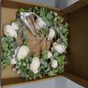 Vividsun Wedding Bridal Green Leaf Flower Crown Eucalyptus Floral Crown Maternity Photo Props (White)