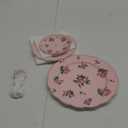 BTaT- Floral 3 Tier Cake Stand, Porcelain, Pastel Pink with Pink Roses & Gold Trim, 3 Tiered Dessert Stand for Cookies, Cupcakes & Fruits