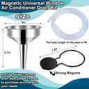 8Ft Magnetic Window Air Conditioner Drain Kit Universal Portable Air Conditioner Drain Hose Kit AC Drain Pipe Replacement Condensate Drain Hose Funnel Connector for Window AC and Mini Split Units