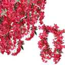 Set of 4-5.9Ft Long Artificial Bougainvillea Flowers Garland Silk Climbing Bougainvillea Vines for Wedding Arch Wall Backdrop Table Runner (Fuchsia - Pack of 4)