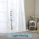 Sheer Curtains 2 Panels Set, Sheer White Curtains for Living Room/Bedroom, Rod Pocket Voile Sheer Panel Drapes, 45x90, White