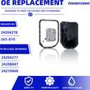 Transmission Oil Pan Kit w/Filter & Rubber Seal for Chevy Silverado Suburban Tahoe Cadillac, 4L80E 4L80 Transmission, Includes Gasket & OE 24204277 24208847 24210468, Replaces 24204278 265-810