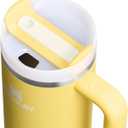 STANLEY Quencher H2.0 Tumbler with Handle and Straw 30 oz | Flowstate 3-Position Lid | Cup Holder Compatible for Travel | Insulated Stainless Steel Cup | BPA-Free | Daffodil