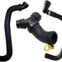 FZJDSD Upper Radiator Hose Y-Connector Lower Degaus DR3Z-8566-A CL3Z-8260-A BL3Z-8C350-A Compatible with Ford F-150 5.0L 2011 2012 2013 2014 2015 2016 2017 2018 2019 2020