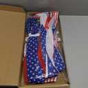 4th of July Decorations - Patriotic Wreath Sash Bow 27x13 Inch - Memorial Day Decor - American Flag Ribbon Bow for Front Door - Fourth of July 250th Anniversary Patriotic Decoration for Indoor Outdoor