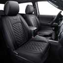 Tomatoman Car Seat Covers Compatible with Toyota Tacoma Truck 2005-2024 2025 Access Crew Double Cab TRD Sport Offroad Limited SR5 V6 Cushions(Full Set/Black)