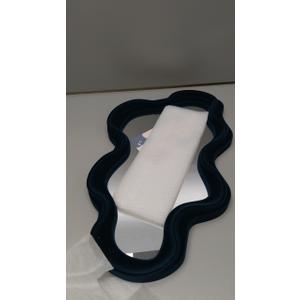 TEIPAI Emerald Green Wavy Wall Mirror Decor for Hallway Entryway, Irregular CloudShaped Small Decorative Mirrors for Home Office Living Room, Modern Hanging Wall Art for Christmas Wedding Gift