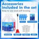 JHKL Epoxy Deep Pour Epoxy Resin Kit, 2 to 4 Inch Depth High Gloss & Clear, Bubble Free Self Level 2:1 Epoxy Resin for Craft River Table,Wood Filler, Bar Top, Coating Casting (1.5Gal)