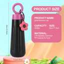 Water bottles kids,316 Stainless steel water bottle, 15 oz Metal water bottle, Sports water bottle Keep Hot&Cold for Running Gym Workout Cycling Kids (black)