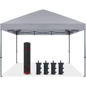 COOSHADE Durable Easy Pop Up Canopy Tent 12x12Ft(Gray)
