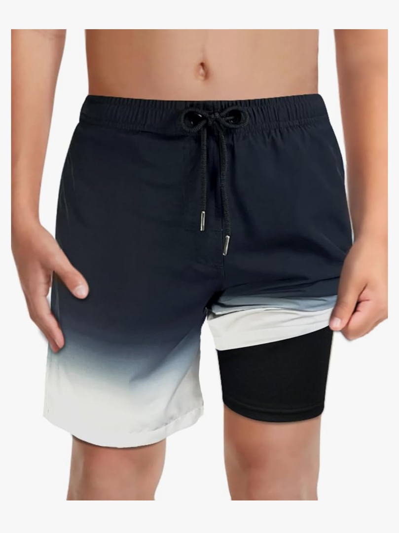 LUCOWEE Boys Swim Bathing Trunks Soft Compression Liner no-Chafing Swimming Shorts Quick Dry Light UPF 50+ Quality Swimsuit XL