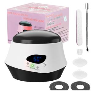 50W Nail Steamer Gel Nail Polish Remover MachineQuick Nail Gel Removal Steamer Acrylic Nail Remover Gel Polish Remover for Salon Home Use Portable Electric Nail Steamer Tools